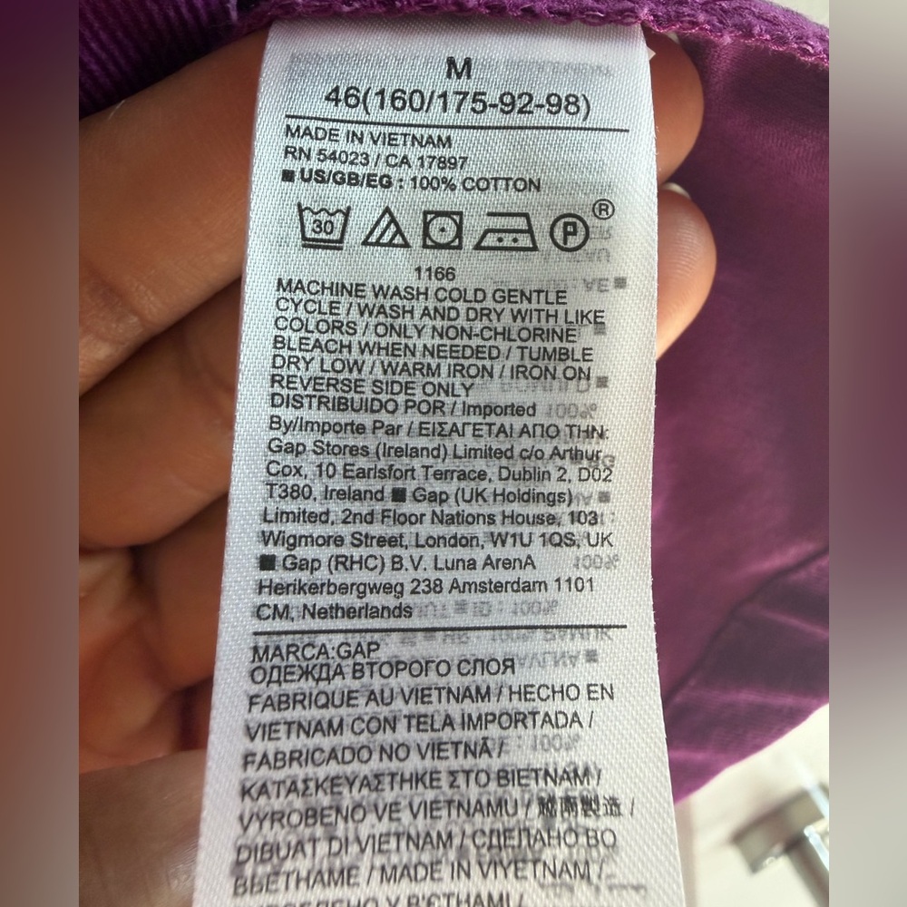 GAP Vibrant Puff Sleeve Corduroy Mini Dress size M - Picture 16 of 17